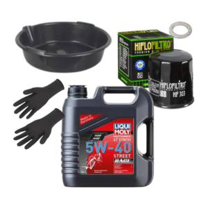 Pack Vidange LiquiMoly MotorBike 5w40 Street Race Pour HONDA CB 1000 F BIG ONE 2000-1996